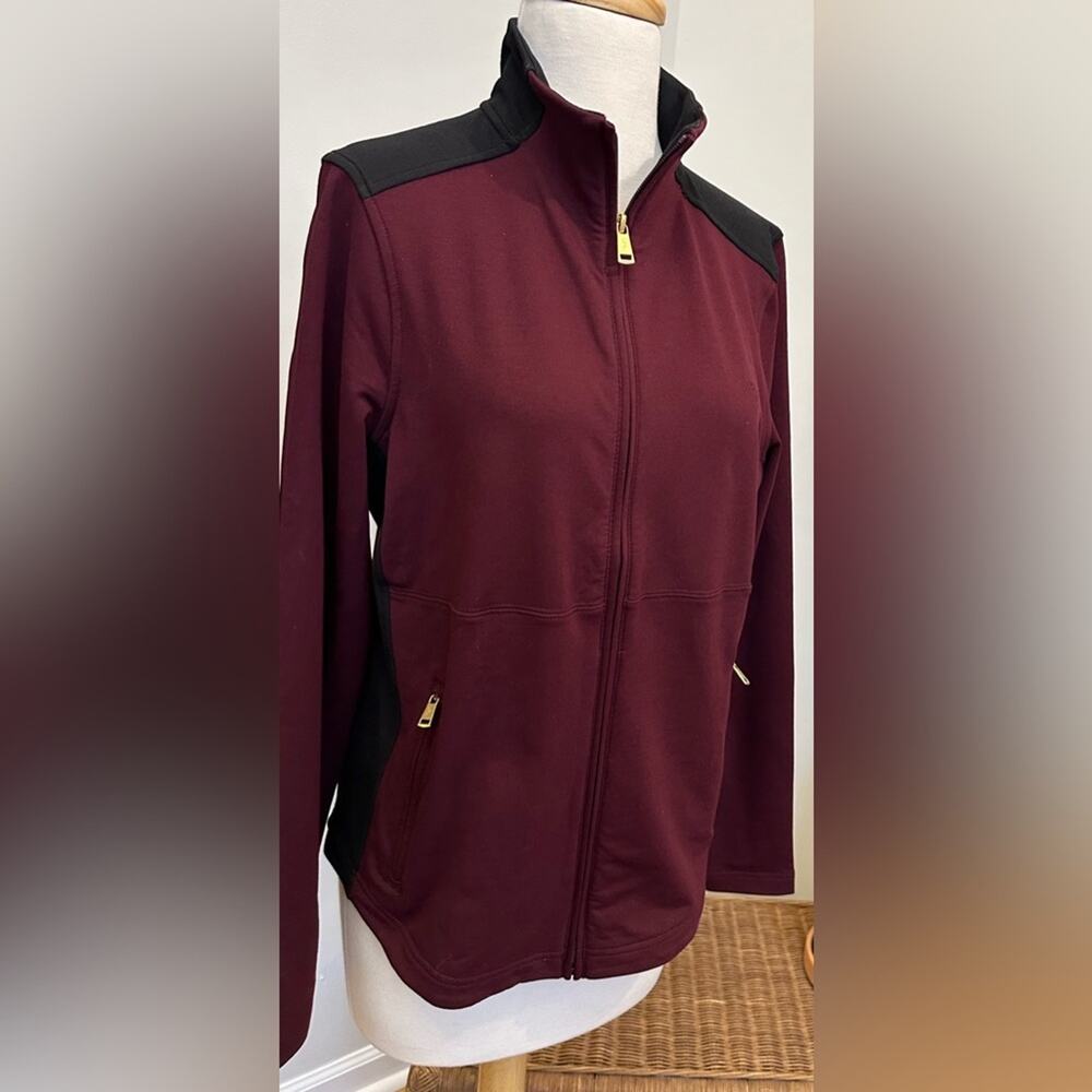 Ralph Lauren Black Label Zip-Up Jacket – Women’s Large – Burgundy & Black – EUC
